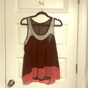 Sheer razorback top (Size Medium)